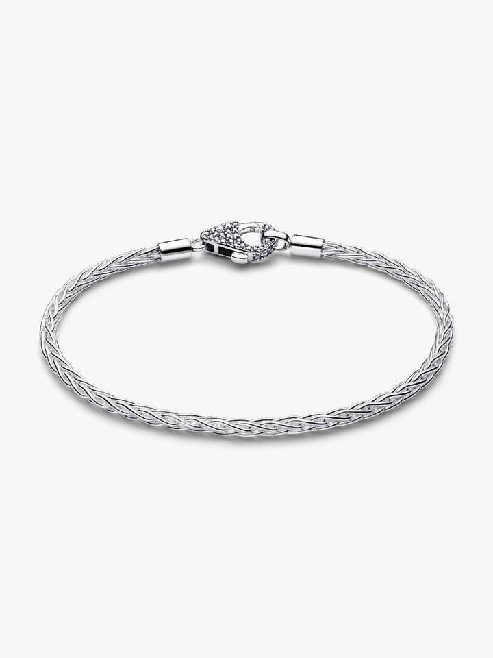 Bracciale Pandora - Maglia Coda di Volpe con Chiusura Pavè