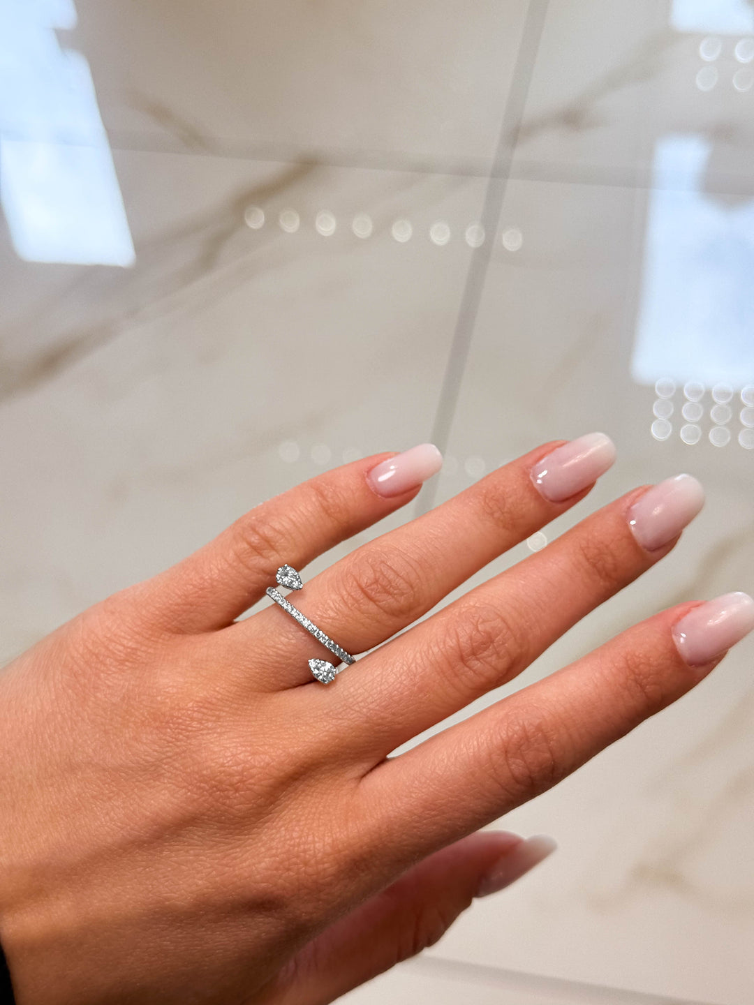Anello Crivelli - Intreccio in Oro Bianco con Diamanti