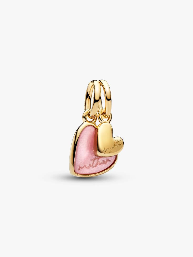 Charm Pandora - Pendente Unione di Cuori Mamma e Figlia divisibile