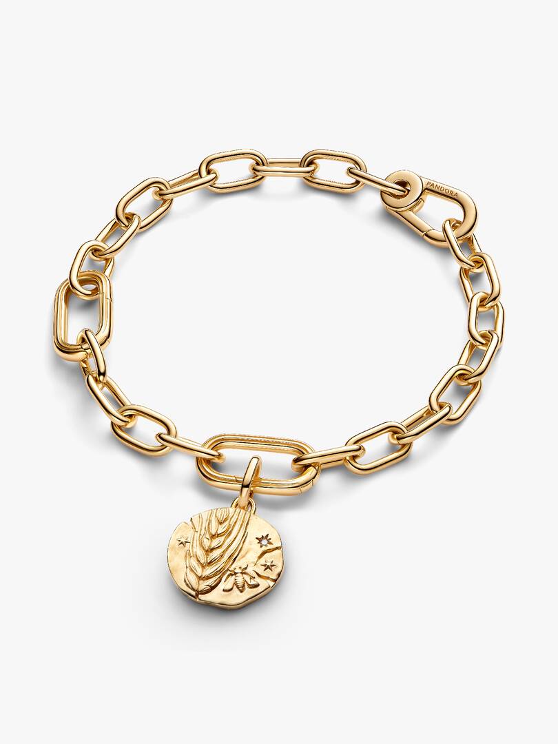 Charm Pandora - Medallion Spiga di Grano "Virtus Vera Prosperitas"