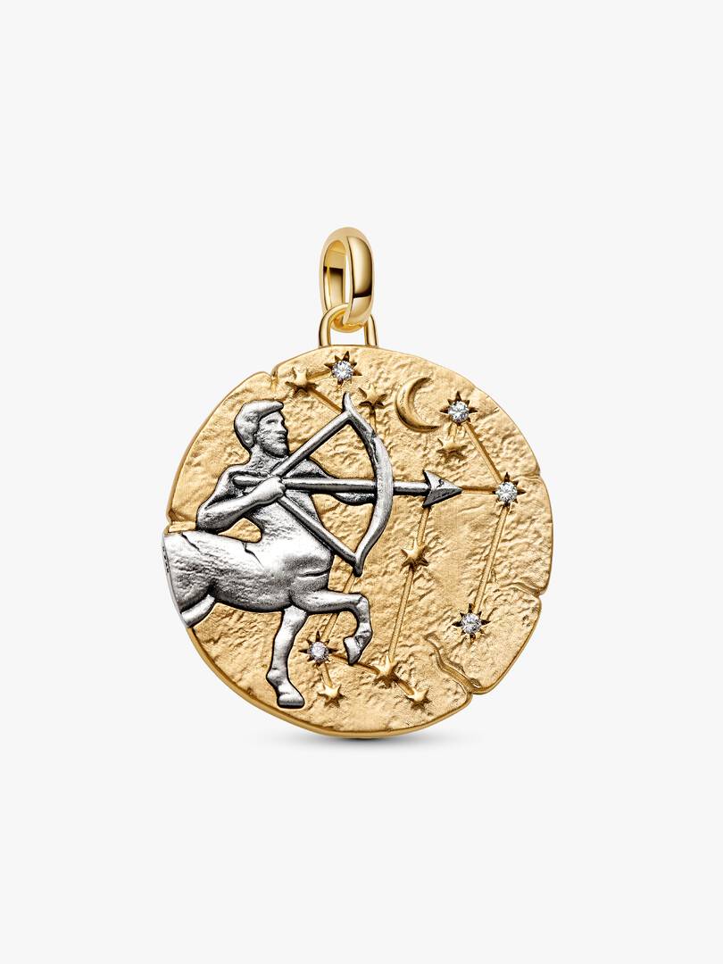 Charm Pandora - Medallion XL Sagittario "Vivere Est Audere"