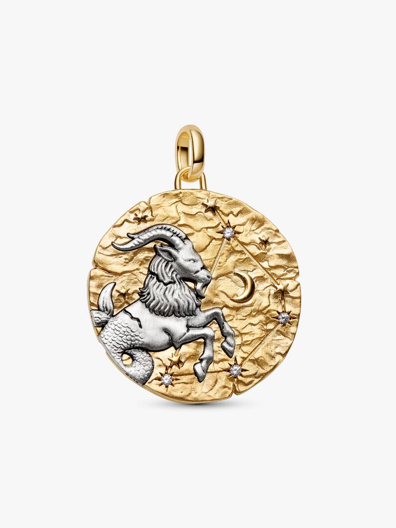 Charm Pandora - Medallion XL Capricorno "Nihil Difficile Volenti"