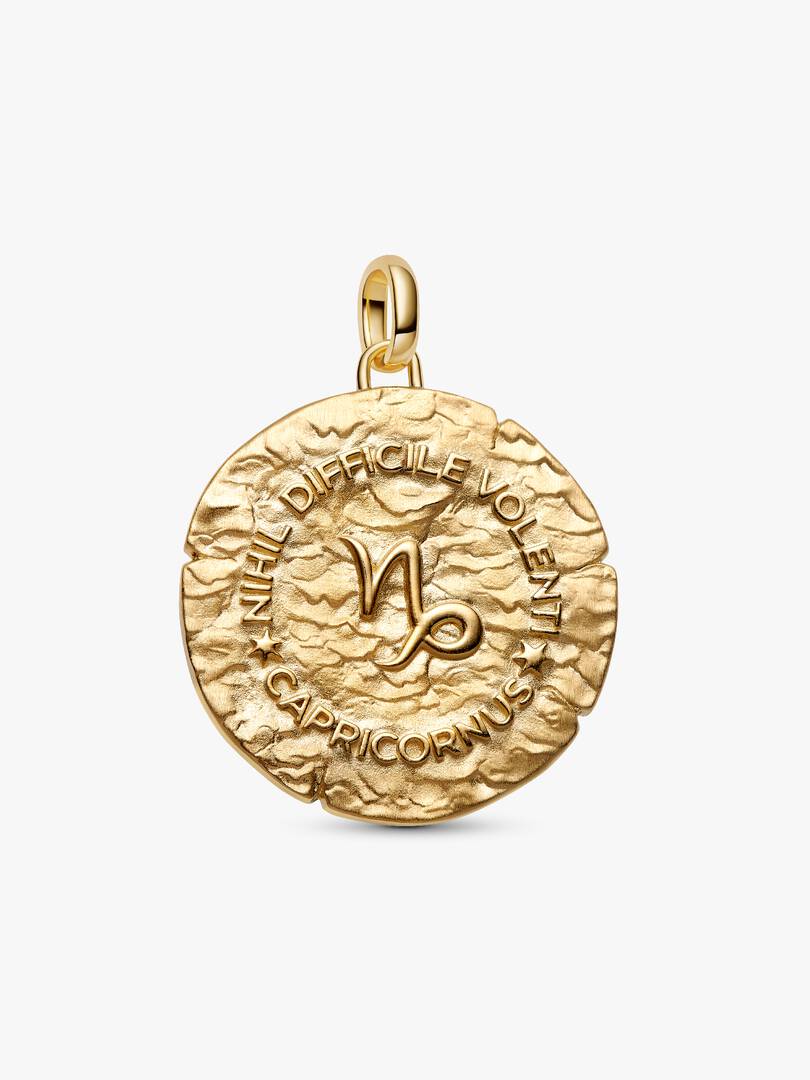 Charm Pandora - Medallion XL Capricorno "Nihil Difficile Volenti"