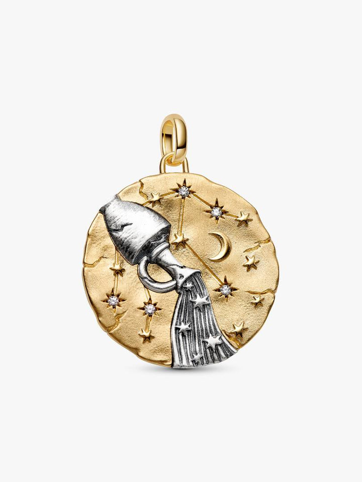 Charm Pandora - Medallion XL Acquario "Omnia Mutantur"