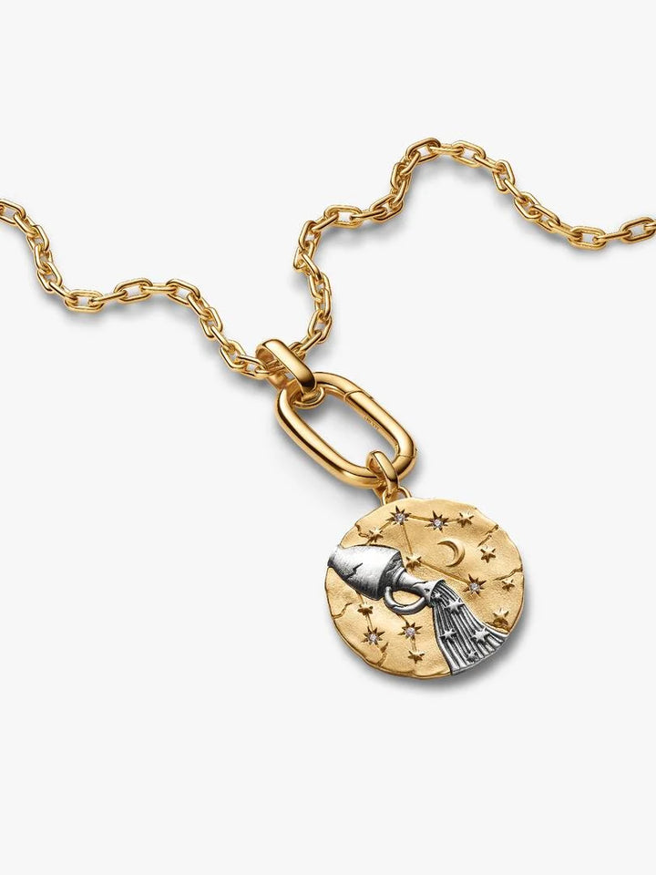 Charm Pandora - Medallion XL Acquario "Omnia Mutantur"