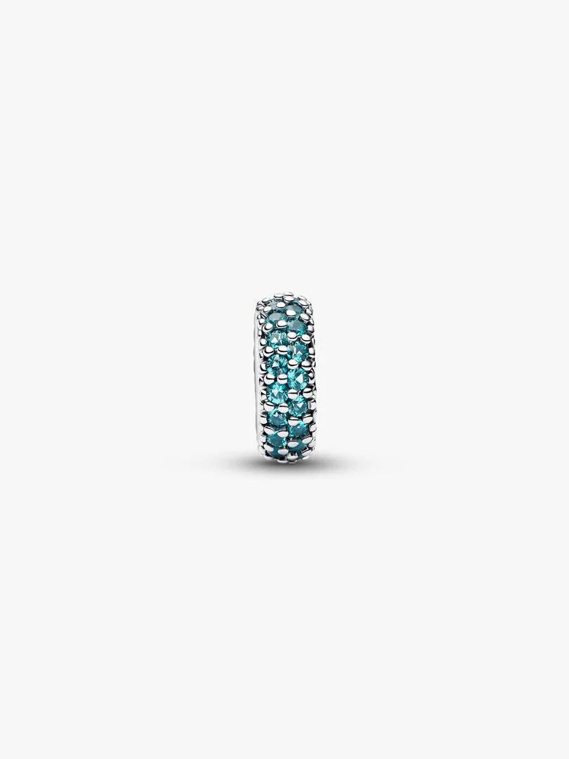 Charm Pandora - Distanziatore con Pietre Verde Acqua