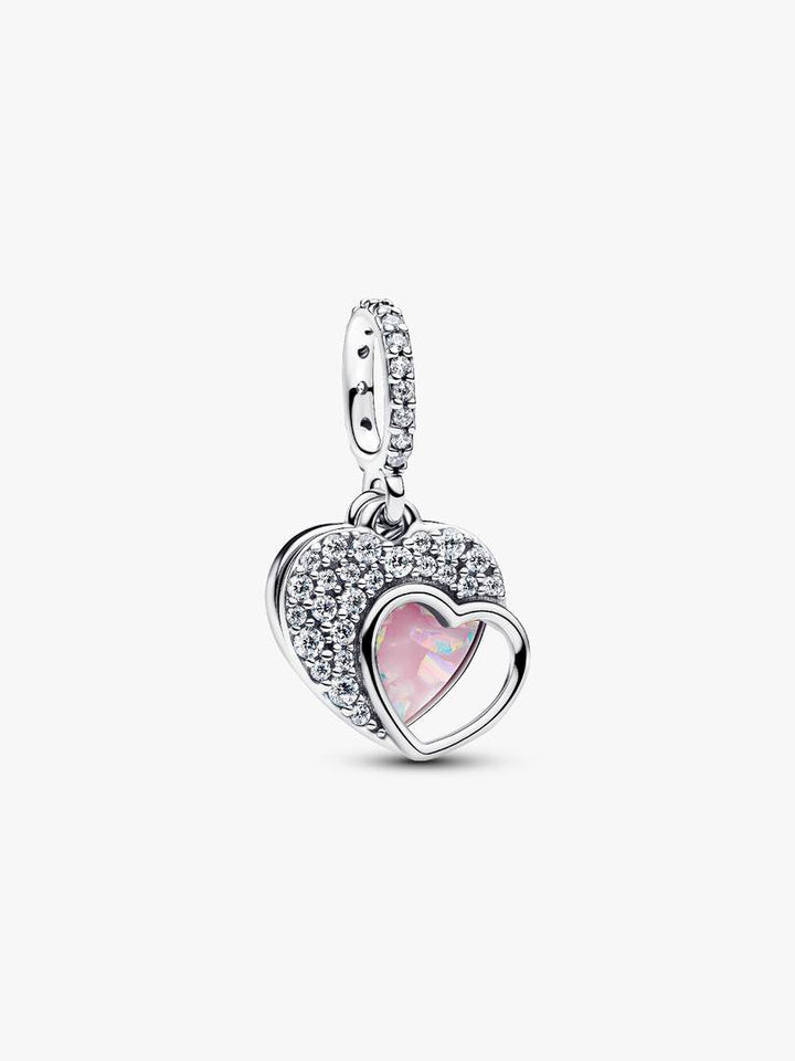 Charm Pandora - Pendente Doppio Cuore Mamma Sei Bellissima