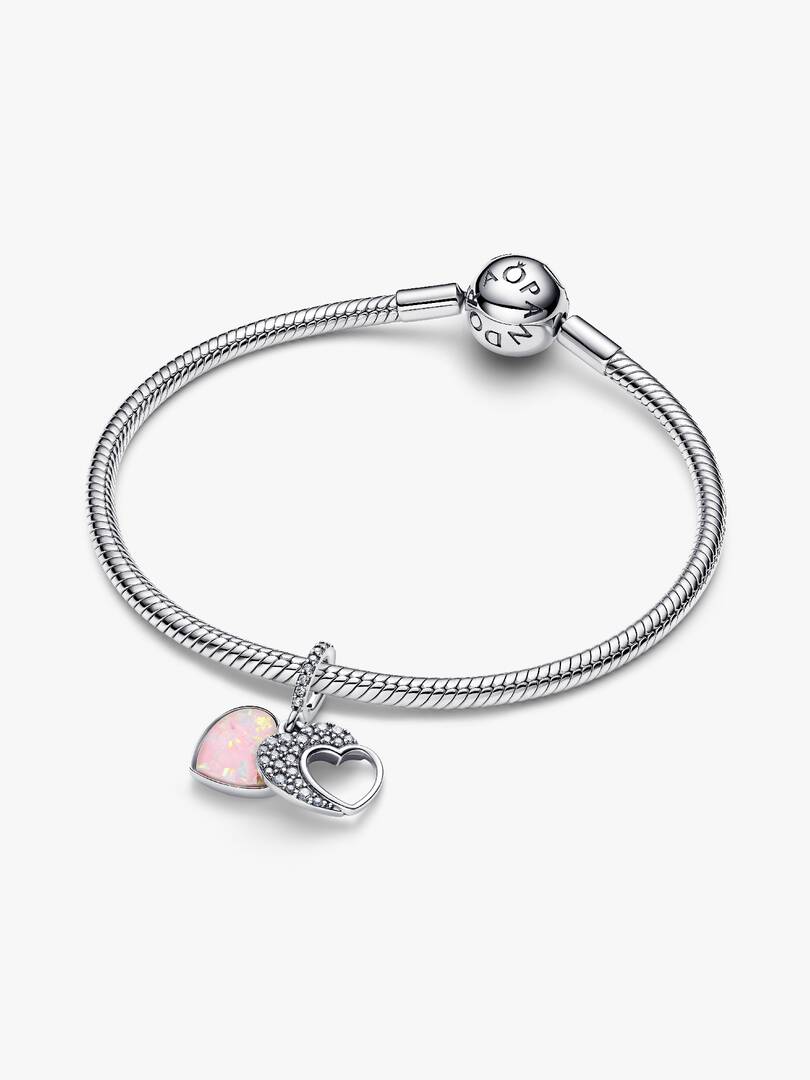 Charm Pandora - Pendente Doppio Cuore Mamma Sei Bellissima
