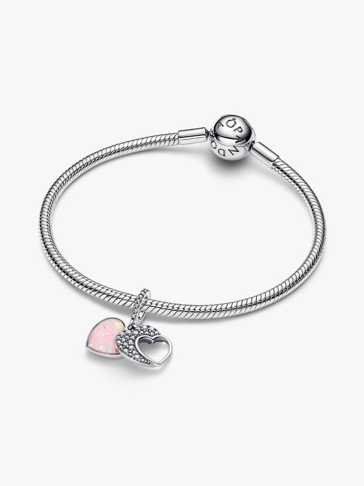 Charm Pandora - Pendente Doppio Cuore Mamma Sei Bellissima