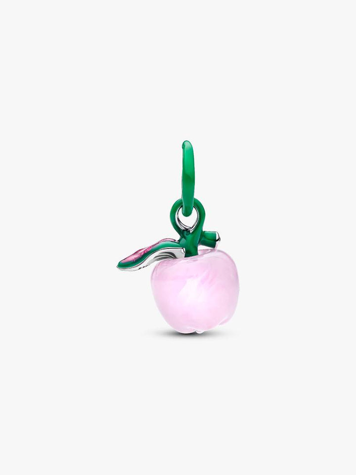 Charm Pandora - Pendente Mela Rosa Vetro di Murano