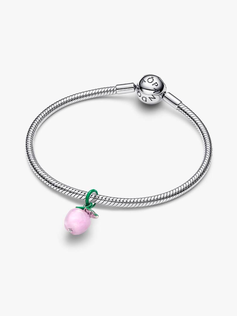 Charm Pandora - Pendente Mela Rosa Vetro di Murano
