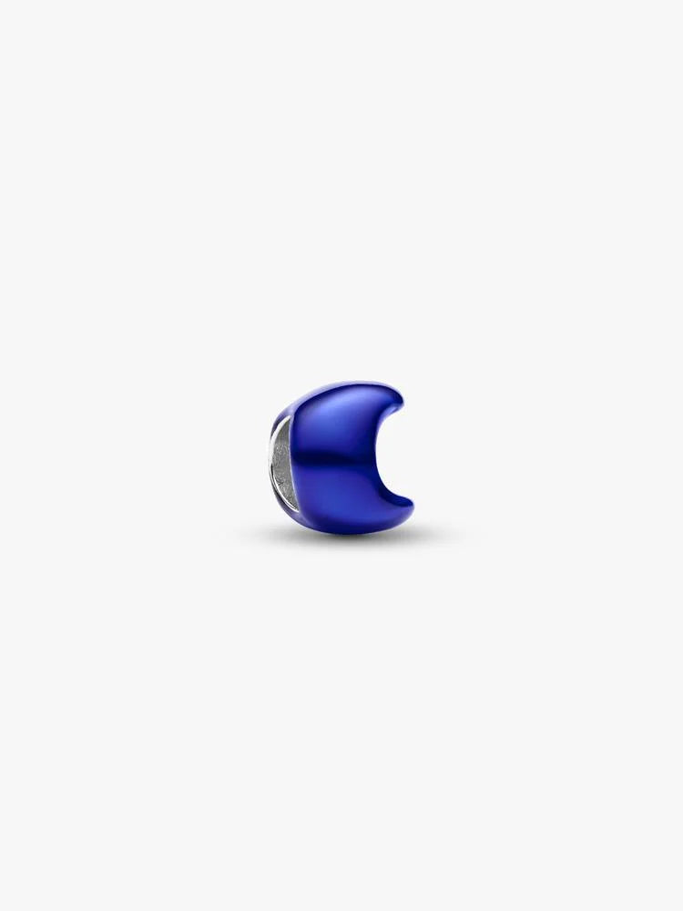 Mini Charm Pandora - Luna effetto metallico blu