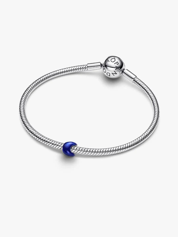 Mini Charm Pandora - Luna effetto metallico blu