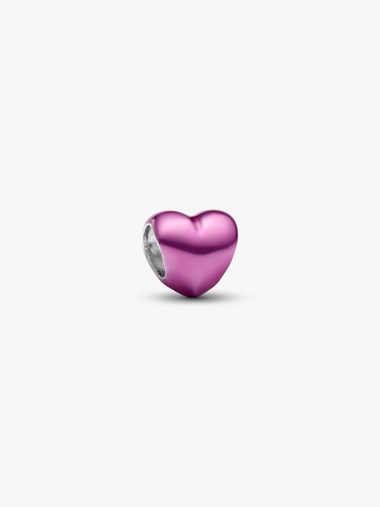 Mini Charm Pandora - Cuore effetto metallico rosa