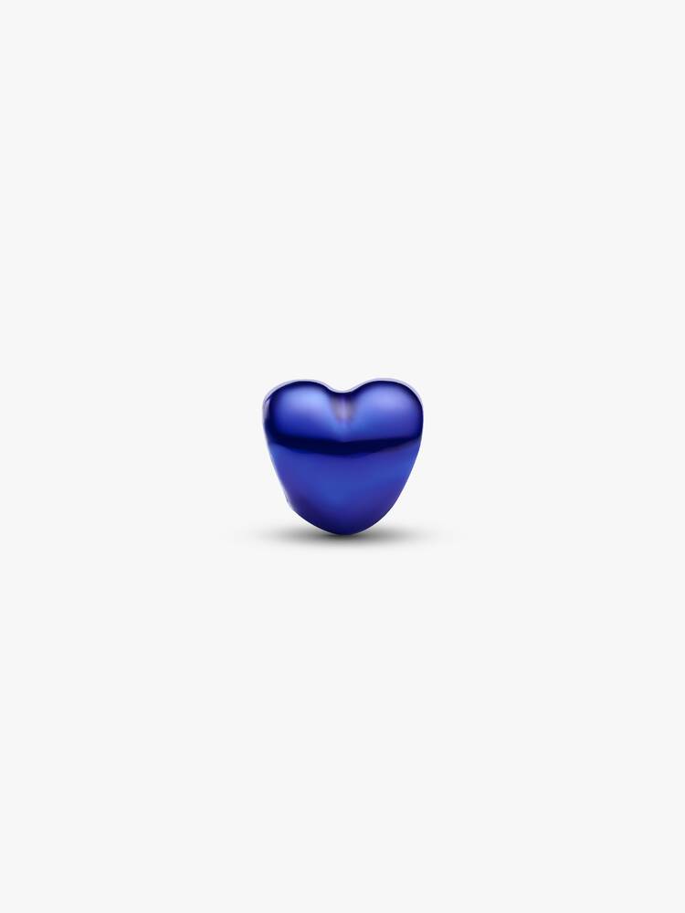Mini Charm Pandora - Cuore effetto metallico blu