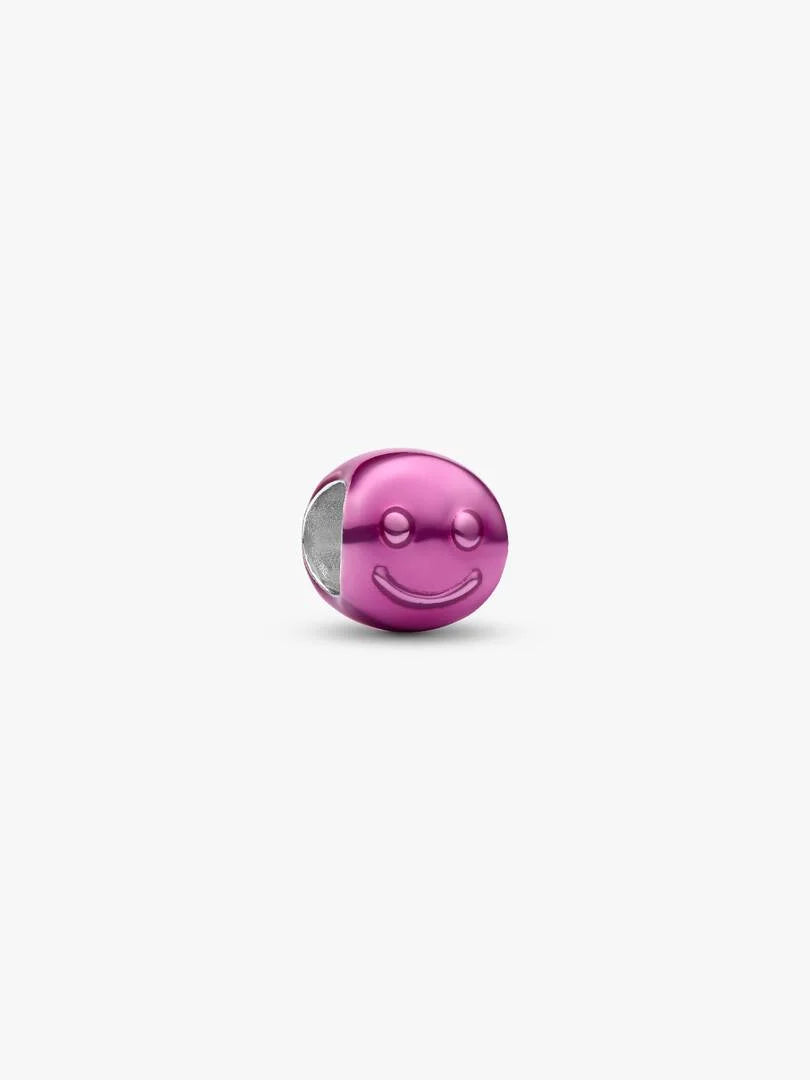 Mini Charm Pandora - Smile effetto metallico rosa