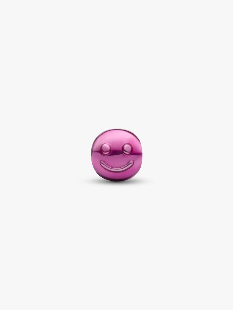 Mini Charm Pandora - Smile effetto metallico rosa