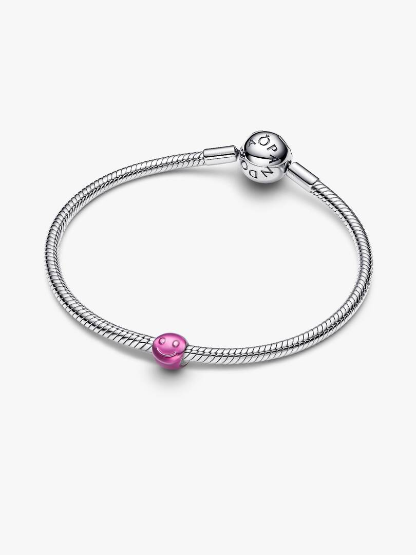 Mini Charm Pandora - Smile effetto metallico rosa