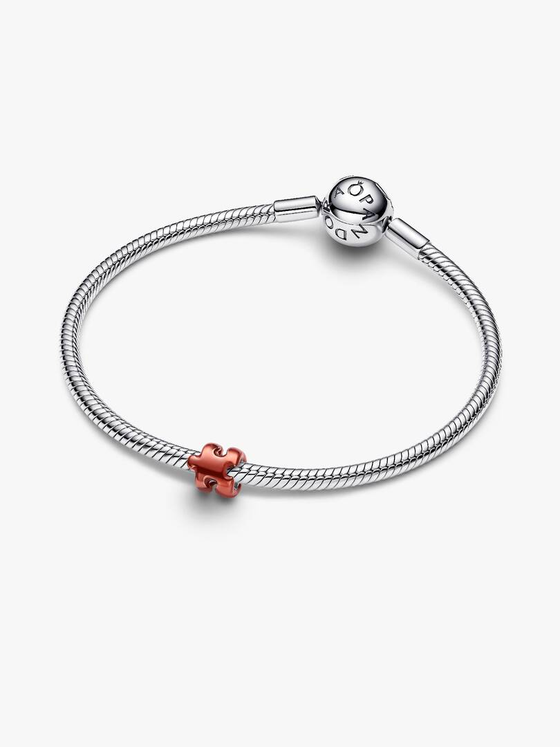 Mini Charm Pandora - Puzzle effetto metallico arancione