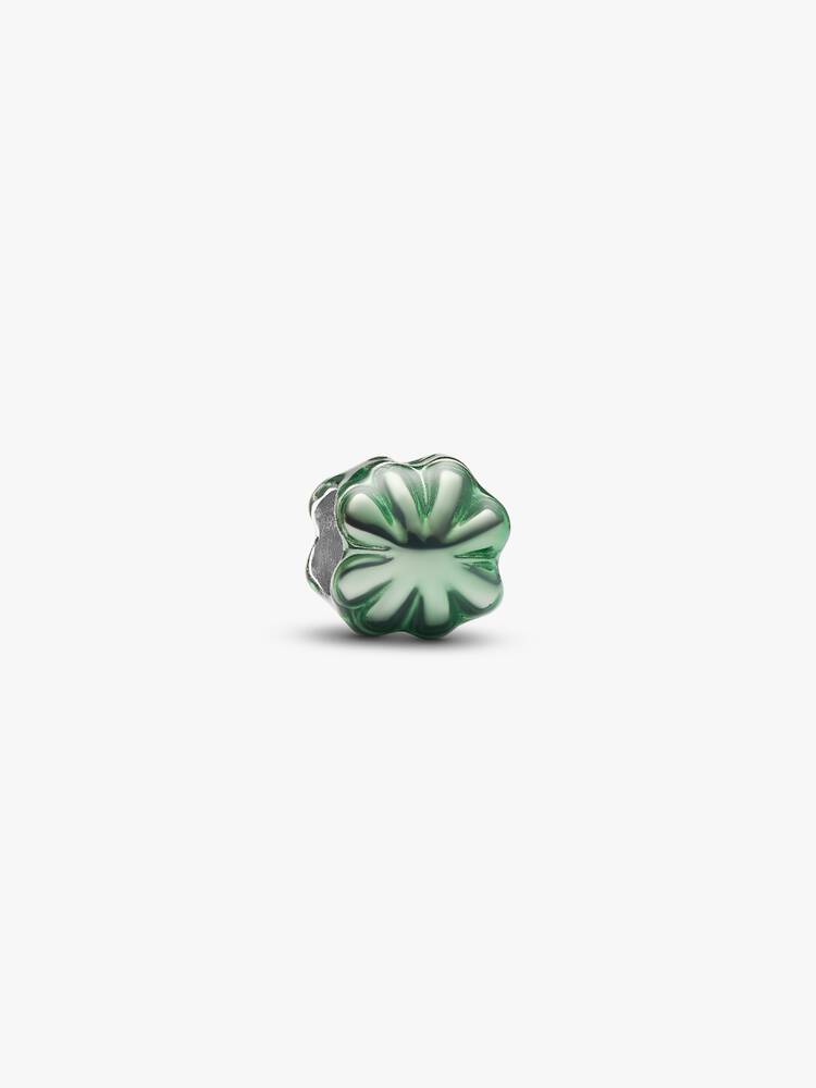 Mini Charm Pandora - Quadrifoglio effetto metallico verde