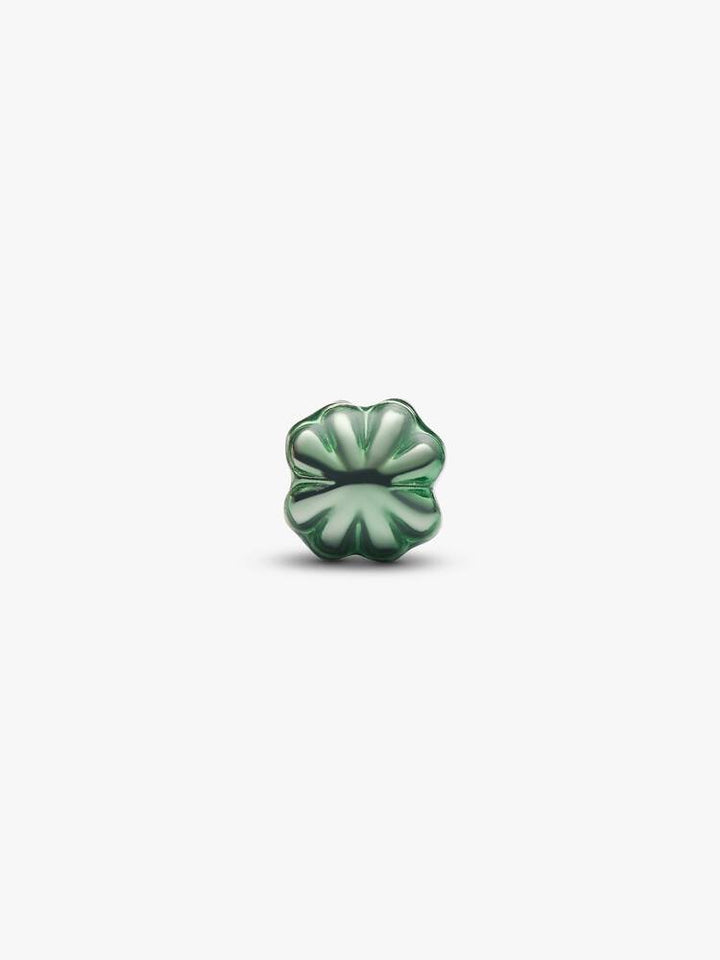 Mini Charm Pandora - Quadrifoglio effetto metallico verde