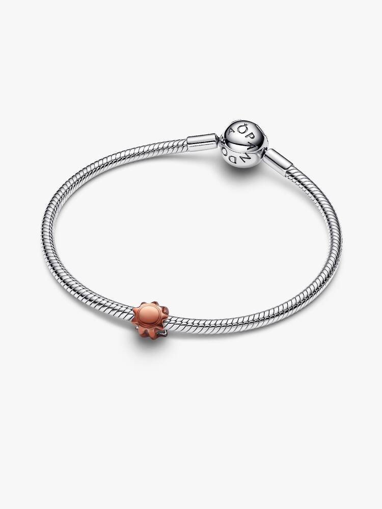 Mini Charm Pandora - Sole effetto metallico arancione