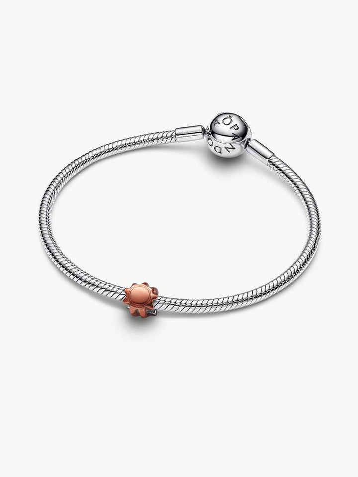 Mini Charm Pandora - Sole effetto metallico arancione