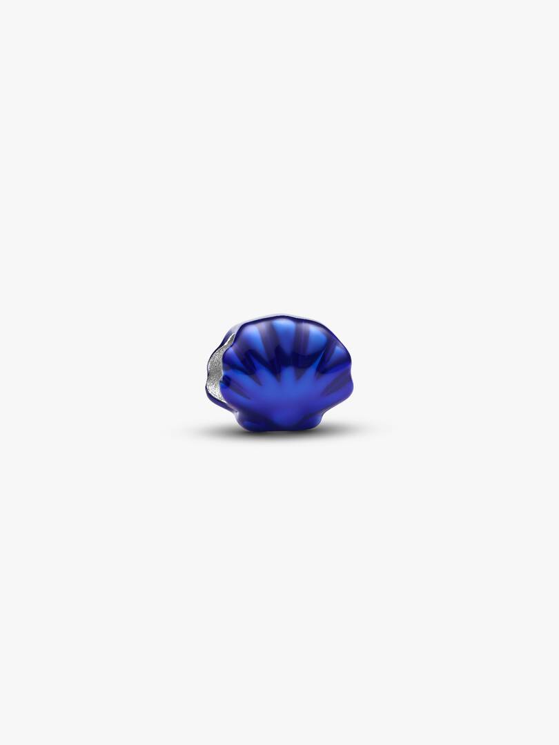 Mini Charm Pandora - Conchiglia effetto metallico blu