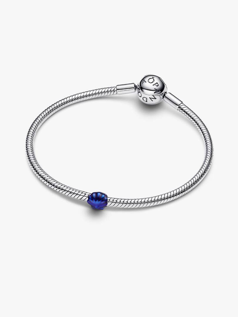 Mini Charm Pandora - Conchiglia effetto metallico blu