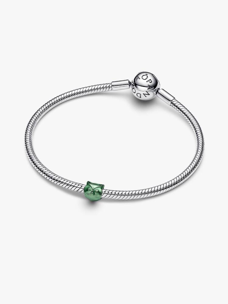 Mini Charm Pandora - Gufo effetto metallico verde