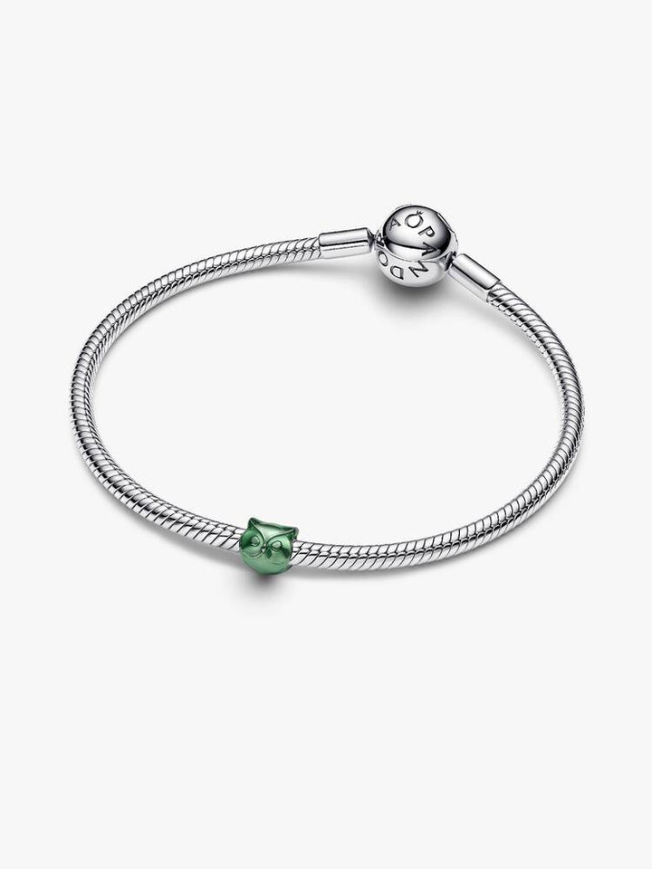 Mini Charm Pandora - Gufo effetto metallico verde