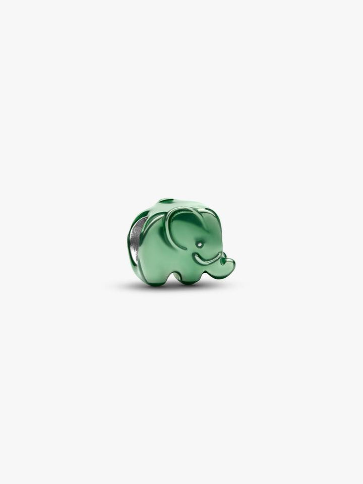 Mini Charm Pandora - Elefante effetto metallico verde