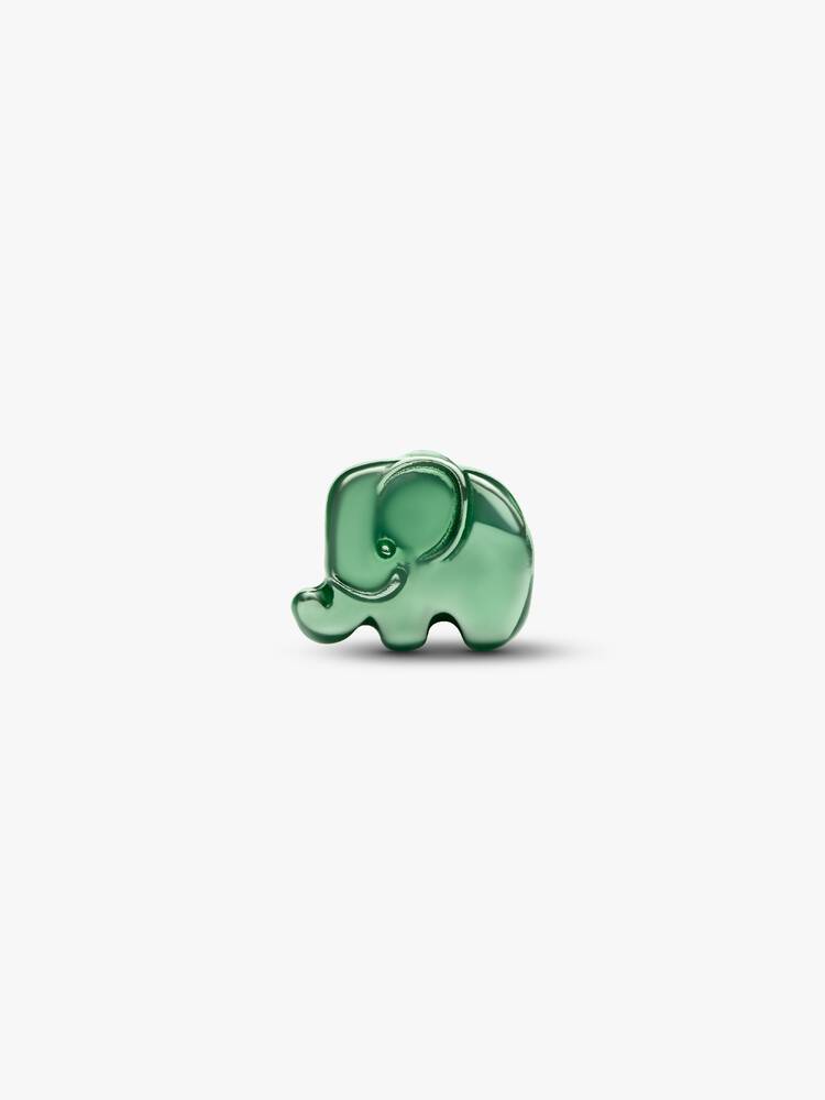 Mini Charm Pandora - Elefante effetto metallico verde