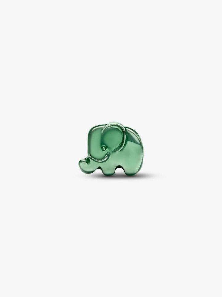 Mini Charm Pandora - Elefante effetto metallico verde
