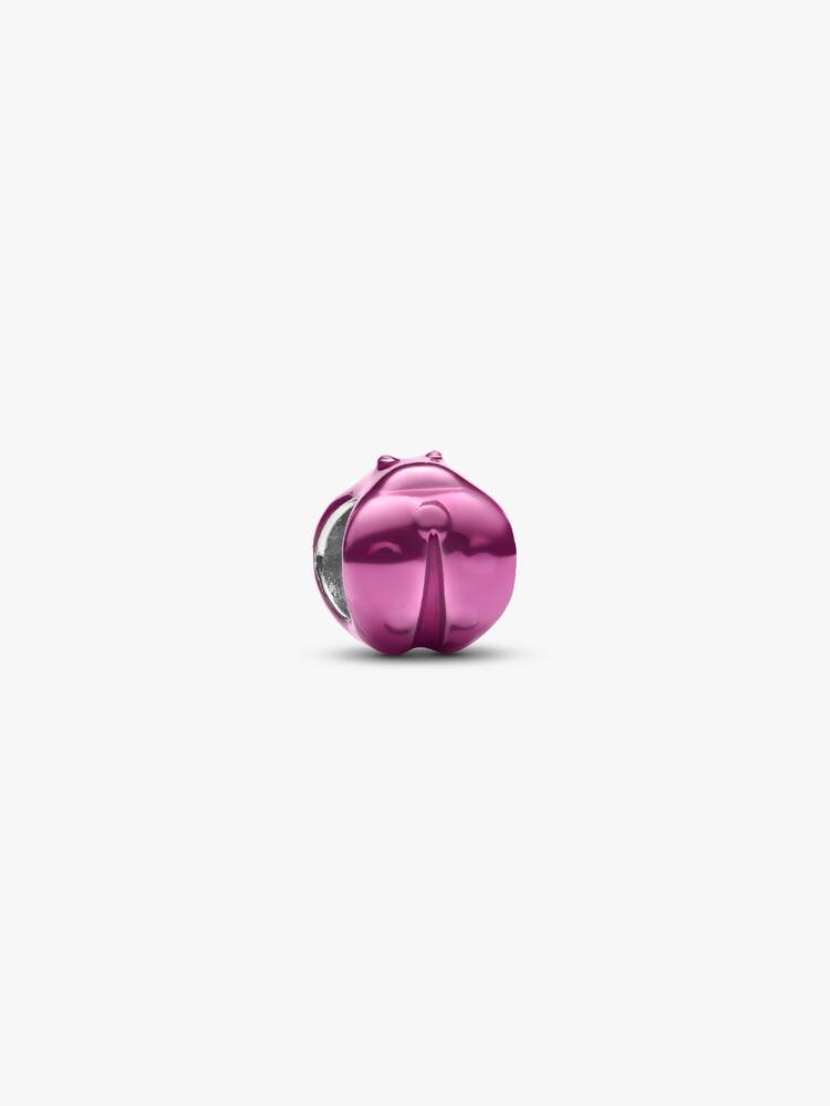 Mini Charm Pandora - Coccinella effetto metallico rosa