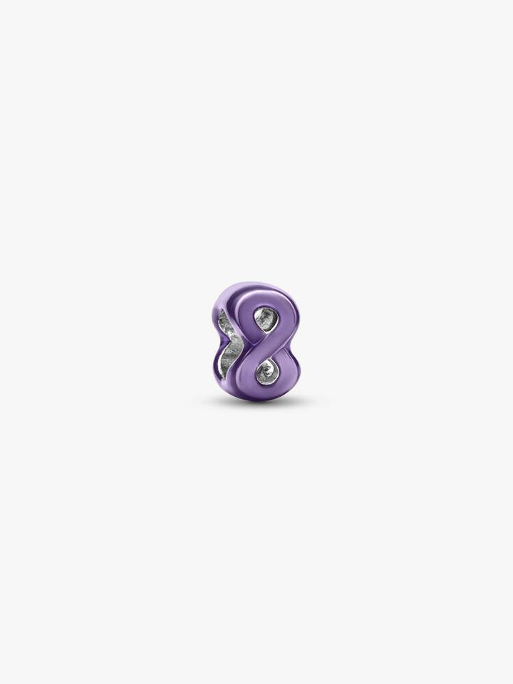 Mini Charm Pandora - Infinito effetto metallico viola