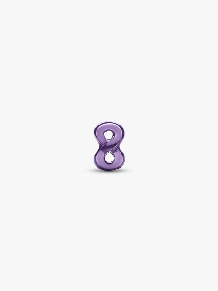 Mini Charm Pandora - Infinito effetto metallico viola