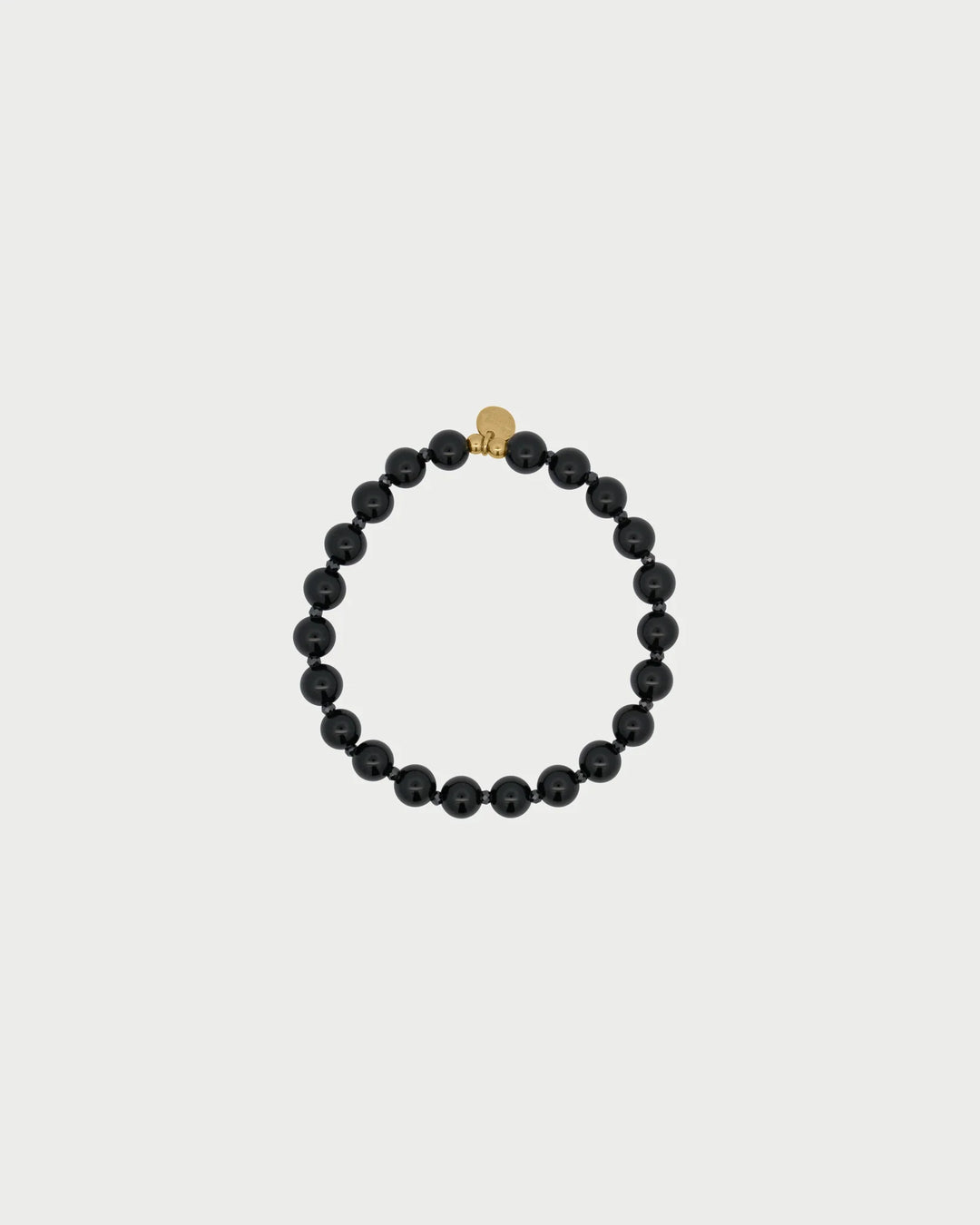 Bracciale Rue Des Mille - base agata nera e zirconi milky