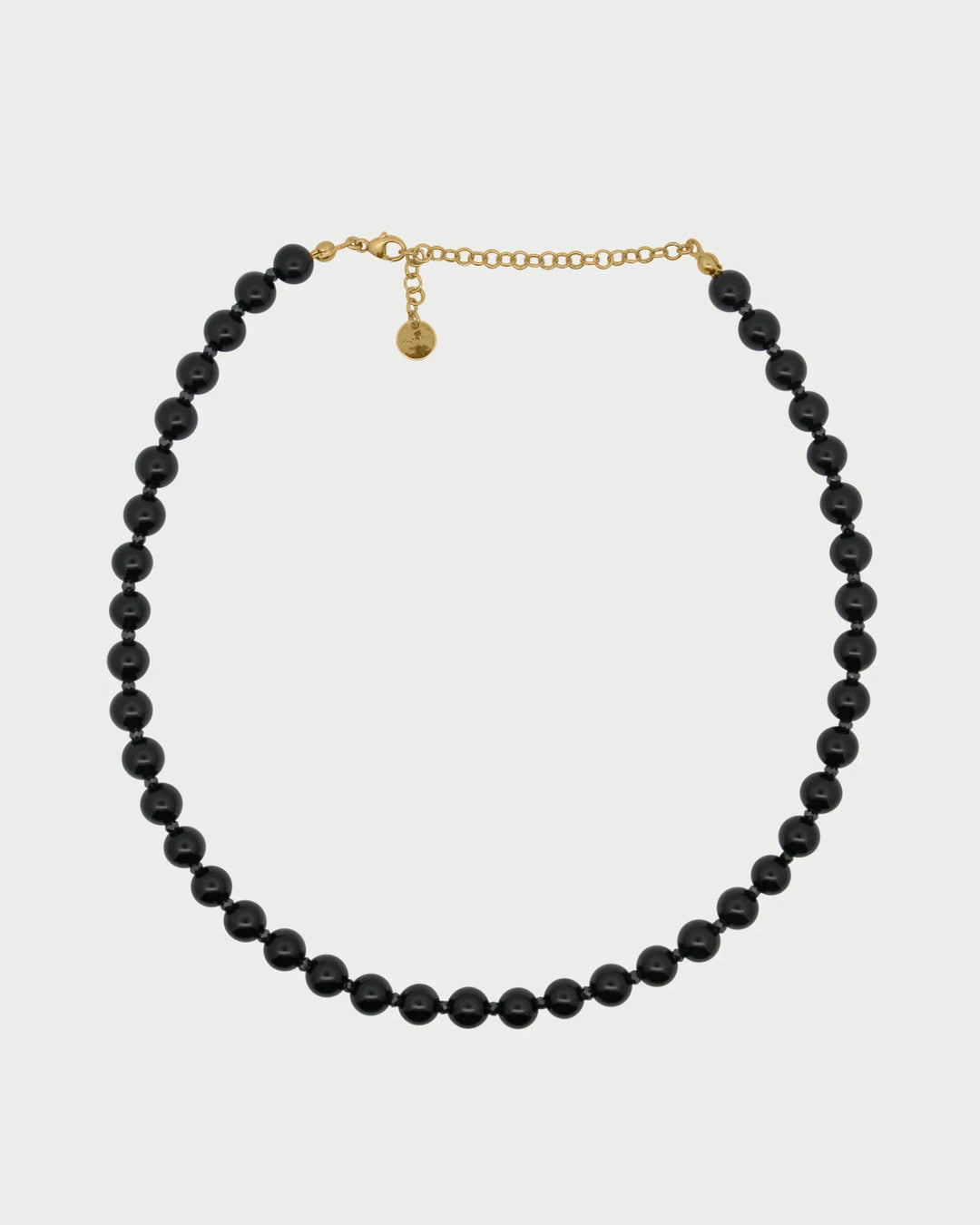 Girocollo Rue Des Mille - base agata nera e zirconi milky