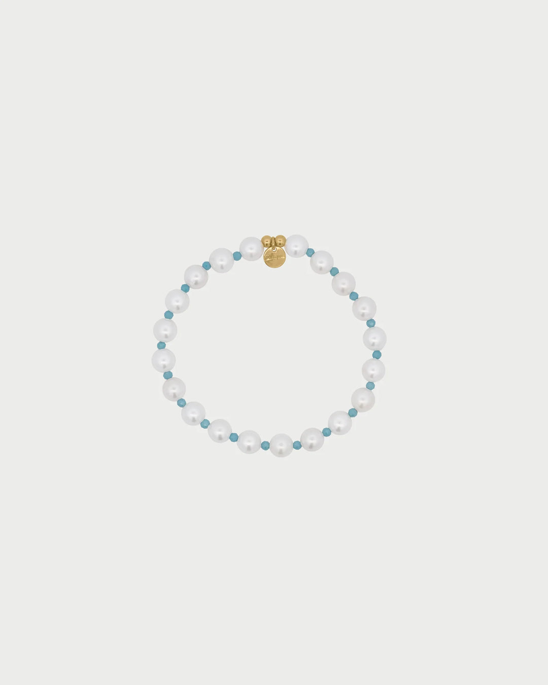 Bracciale Rue Des Mille - Perla e zirconi milky turchesi