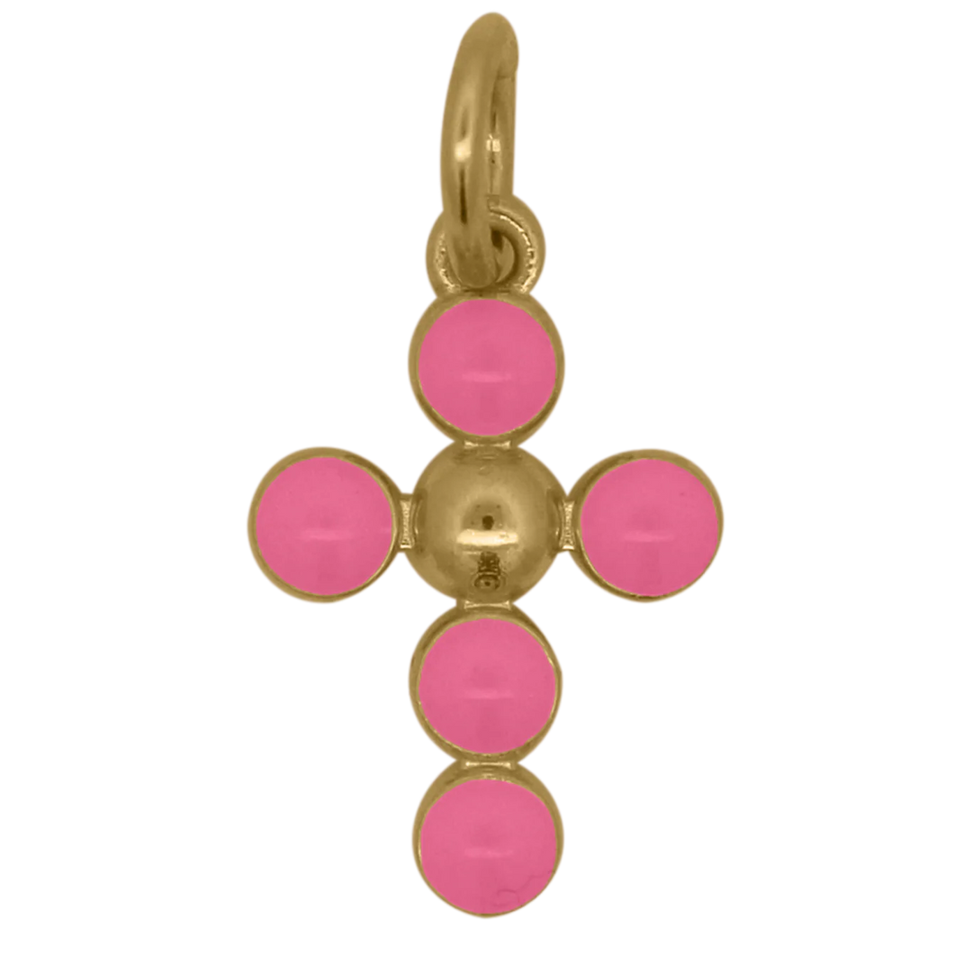 Charm Rue Des Mille - Croce Pallini Smalto Rosa