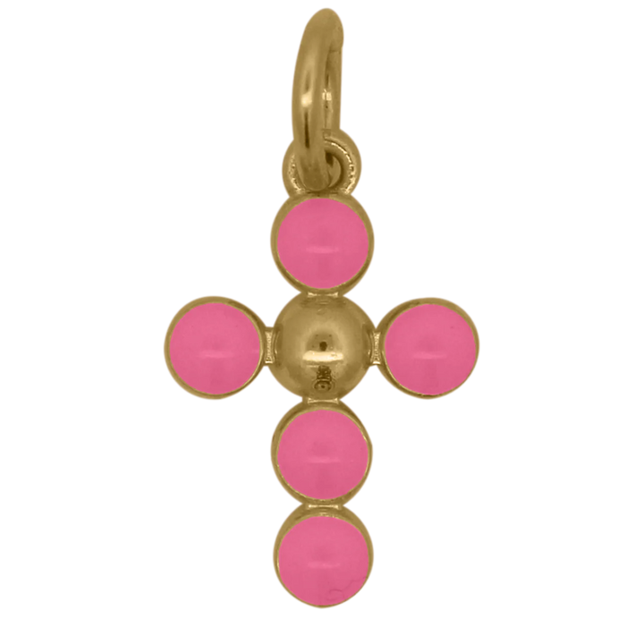 Charm Rue Des Mille - Croce Pallini Smalto Rosa