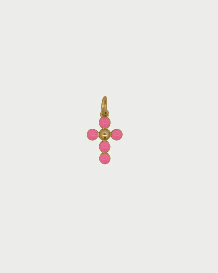 Charm Rue Des Mille - Croce Pallini Smalto Rosa
