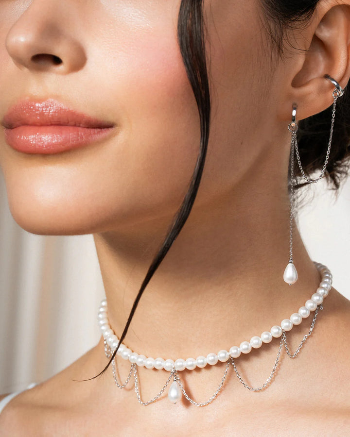 Choker Rue Des Mille - Merletto Pearl Drop