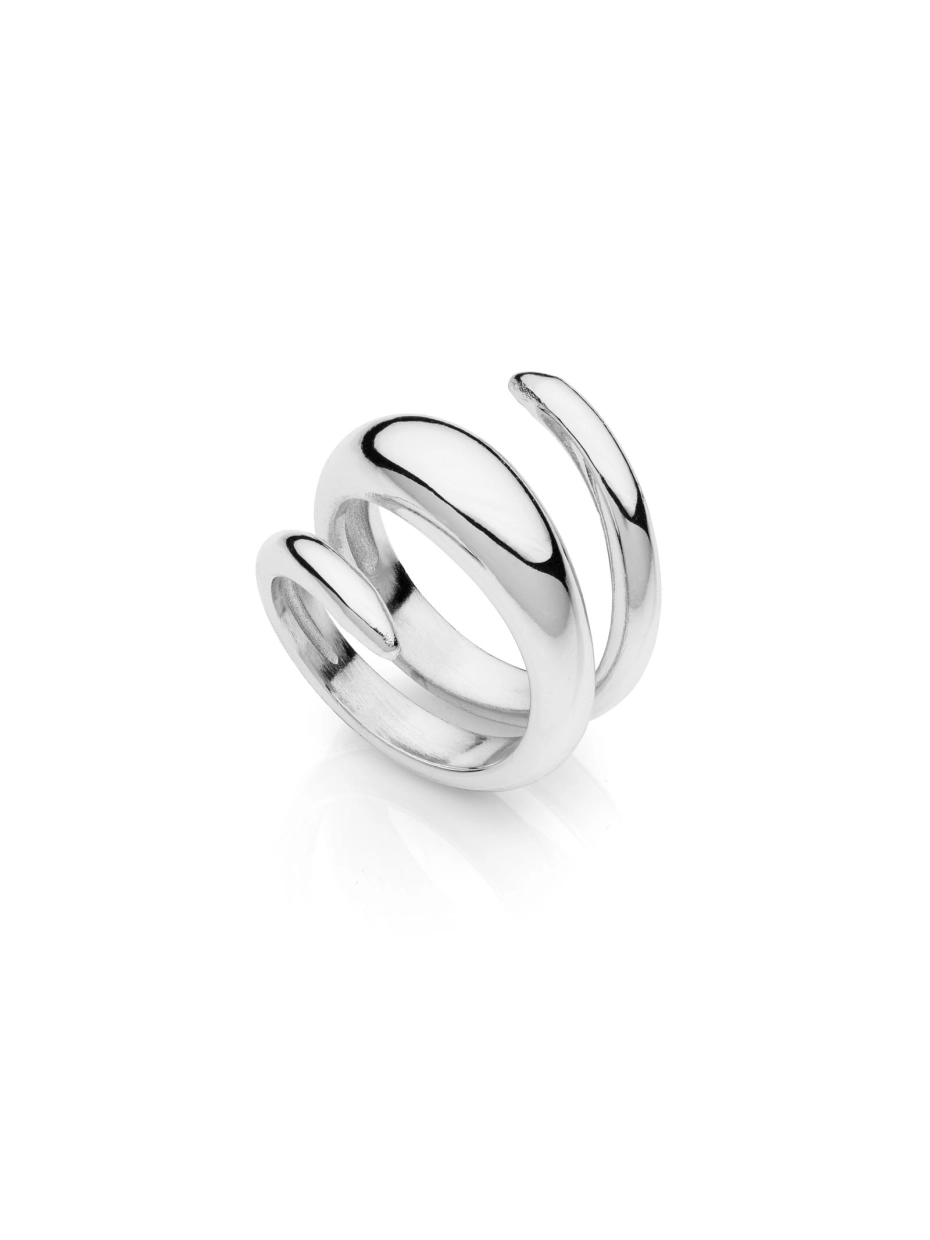 Anello Unoaerre - Argentato a spirale