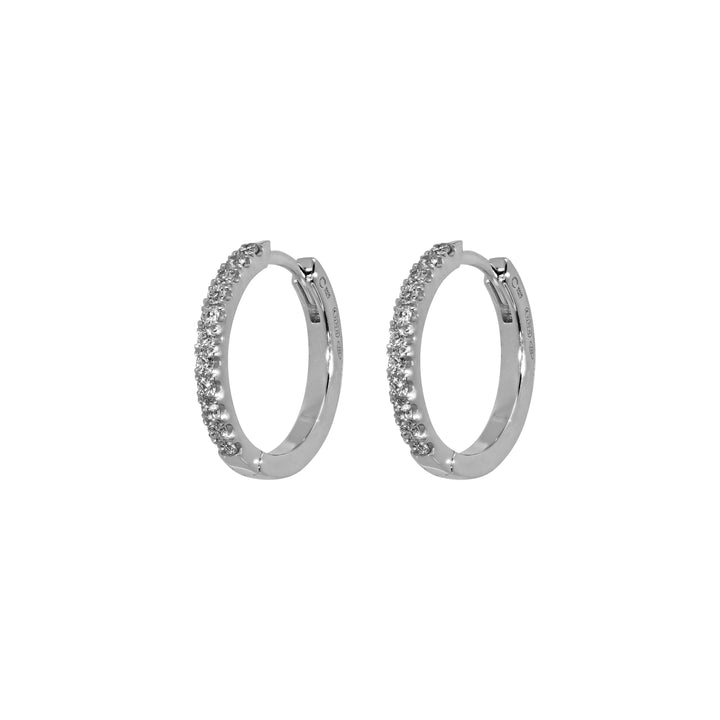 Orecchini Crivelli - Cerchietti in Oro Bianco con Diamanti 0,14 ct.