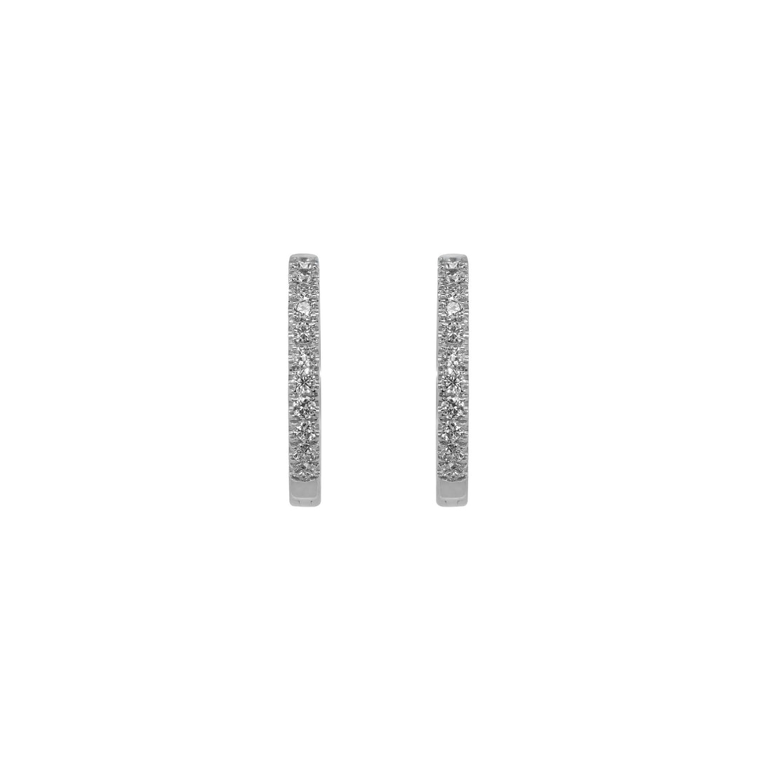 Orecchini Crivelli - Cerchietti in Oro Bianco con Diamanti 0,14 ct.