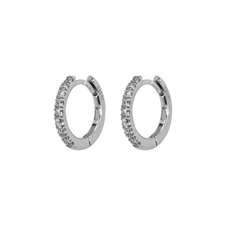 Orecchini Crivelli - Cerchietti in Oro Bianco con Diamanti 0,16 ct.