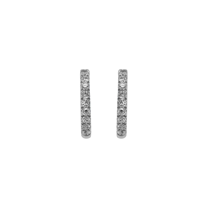 Orecchini Crivelli - Cerchietti in Oro Bianco con Diamanti 0,16 ct.