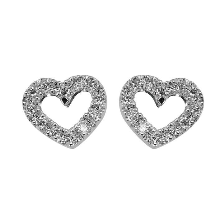 Orecchini Crivelli - Fantasia Cuore in Oro Bianco con Diamanti
